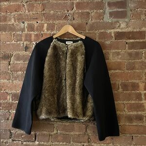 Zadig & Voltaire Black and Brown Teddy Jacket